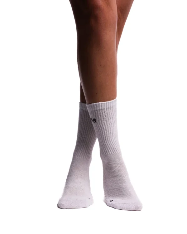 set 4 perechi sosete medii femei din bumbac pieptanat coral white