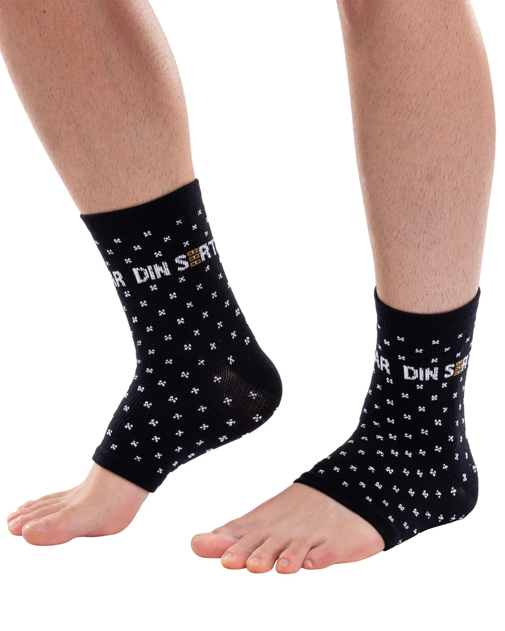 set 2 perechi sosete medicinale 3 zone compresie din sertar fara degete unisex negre